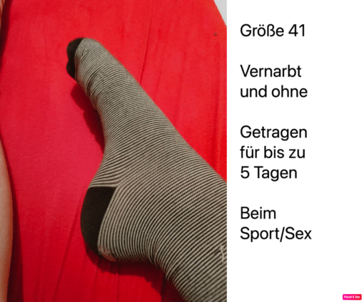 Beschreibung von meinem Angebot mit Fußbild